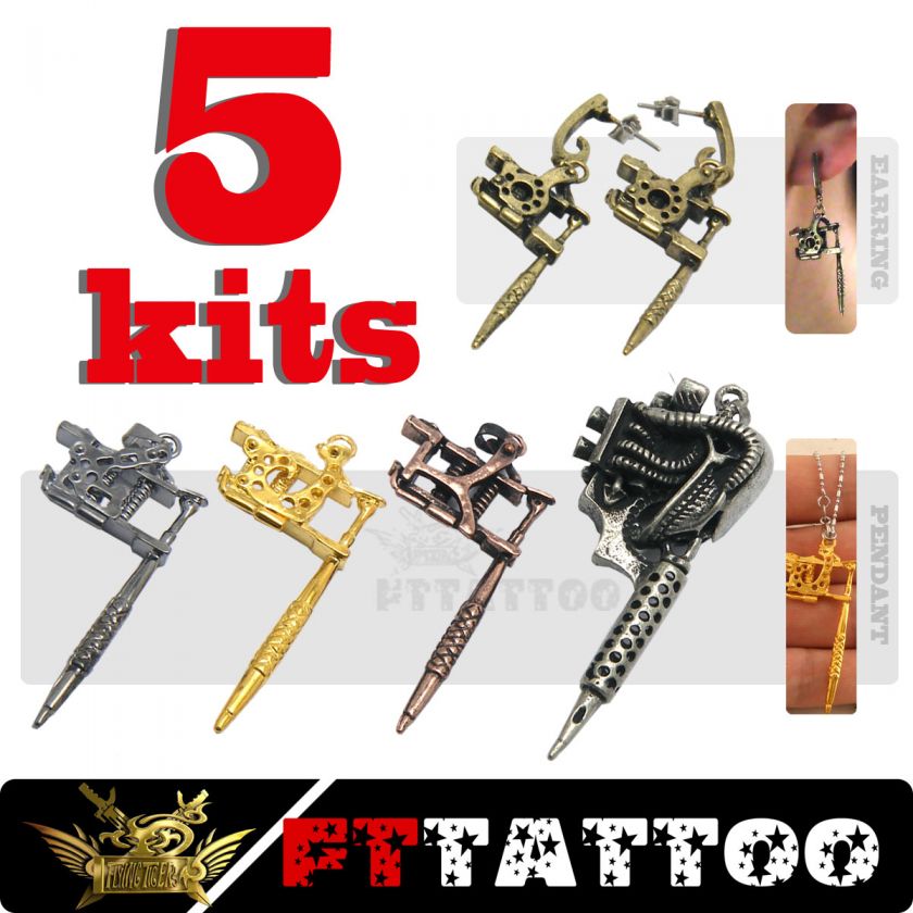 LOT of Tattoo Art Mini Stud Earrings Fttattoo  