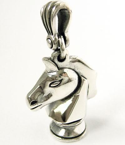 HORSE CHESS UNICORN STERLING 925 SILVER MENS PENDANT  