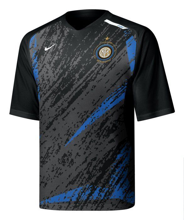 Nike INTER MILAN TRAINING JERSEY SOCCER 09 BLACK SMALL  