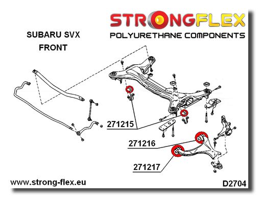Subaru SVX Front Suspension Bush KIT SPORT POLYURETHANE  