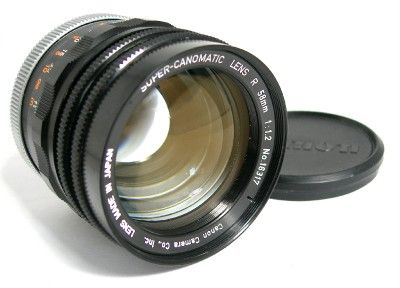 EX CANON SUPER CANOMATIC R 58MM 11.2 PRIME LENS  