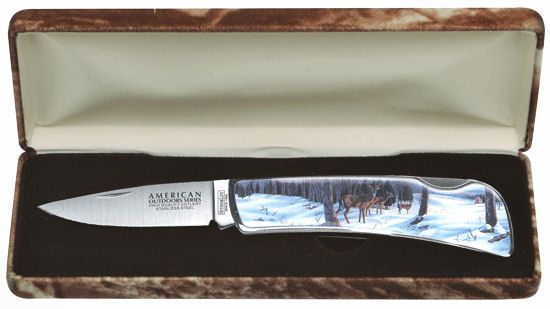 Outdoor Life WILDLIFE SERIES DEER Pocket Knife CamoCase  