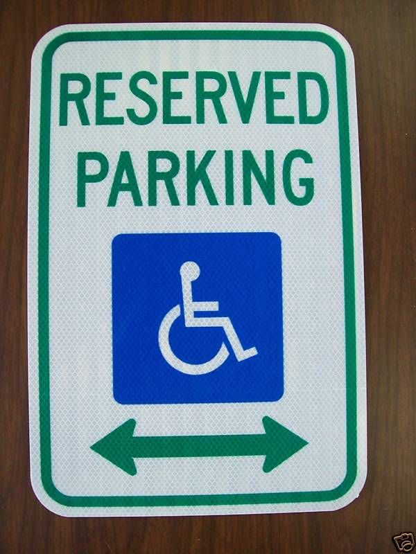 HANDICAP SIGN SEALCOATING PARKING LOTS 12 X 18 METAL  