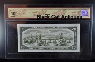 1954 Canada $20 Twenty Dollar Bill BC 33a EF45 BCS  