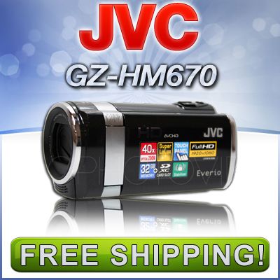 JVC GZ HM670 32GB MEMORY HD Everio Camcorder GZHM670 046838045431 