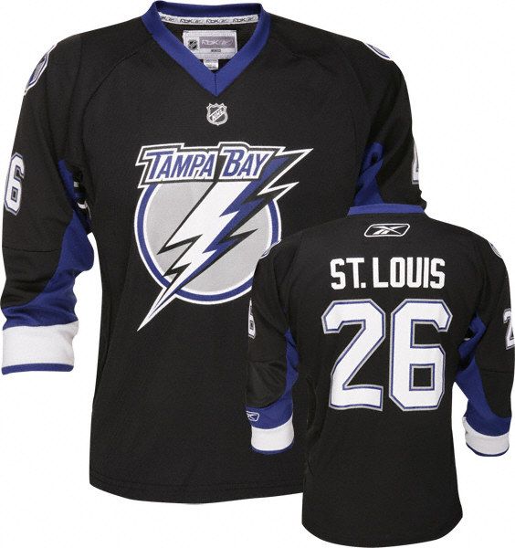 Martin St. Louis Youth Jersey Reebok Black #26 Tampa Bay Lightning 