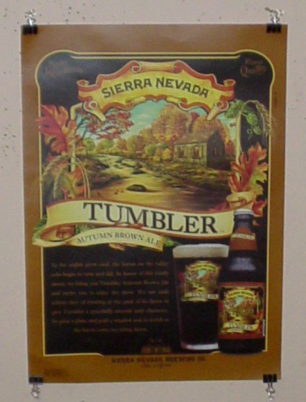 SIERRA NEVADA BEER POSTER TUMBLER ALE CRAFT MICRO BEER  