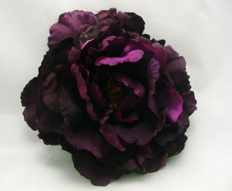 amazing quality 6 inch full soft peony alligator clip pin back brooch