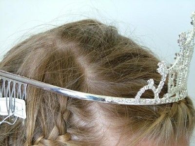 New Happy Birthday Crown Rhinestone Tiara Faux Diamond  