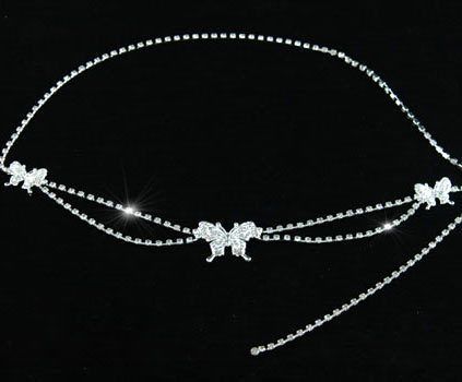 SEXY Butterfly Sparkling Crystal Belly Chain Belt L013  