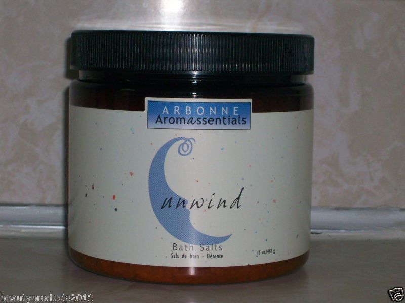 ARBONNE Aromassentials UNWIND Bath Salts 16oz NEW  