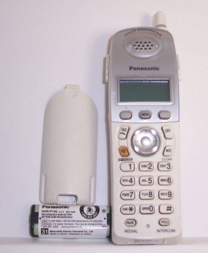   KX TGA244W 2.4 GHz Cordless Phone Handset with belt clip.  