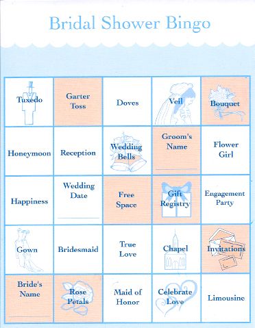 WEDDING SHOWER Bridal Bingo Cards Game 24 pc  