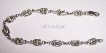 Silpada Rare Sterling Silver Peridot Bracelet B0923 Retired .925 Free 