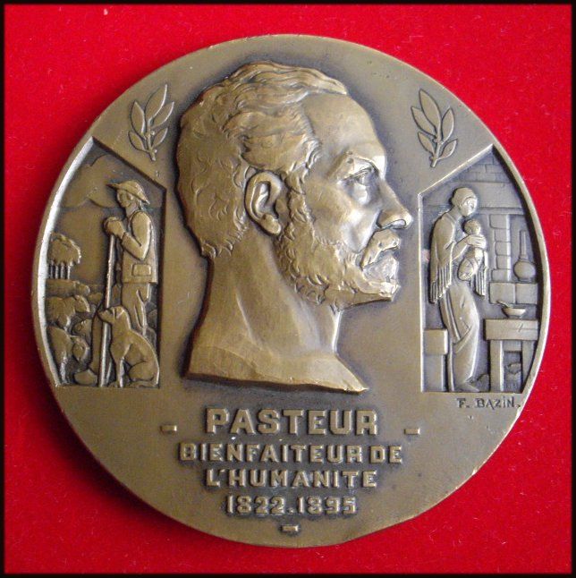 1939 RR ART DECO BRONZE MEDAL LINER PASTEUR  