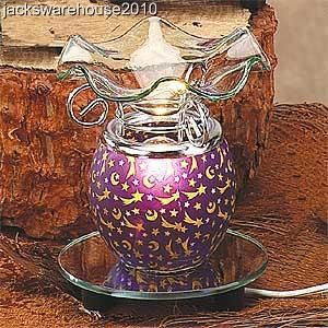 Purple Celestial Ball Electric Oil Tart Warmer Burner  