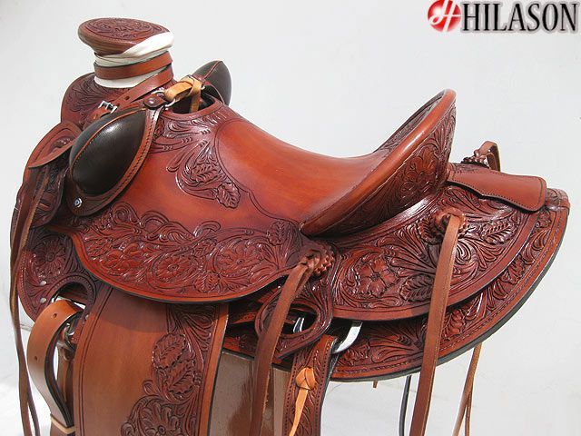 HILASON BIG KING WESTERN WADE RANCH ROPING SADDLE 17 BH016  