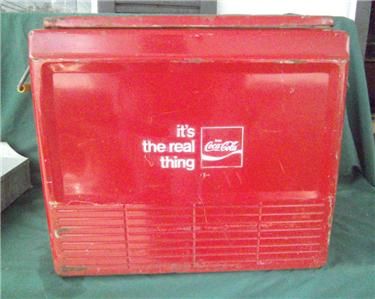   PROGRESS COKE COCA COLA ADVERTISING METAL CHEST COOLER LOUISVILLE KY