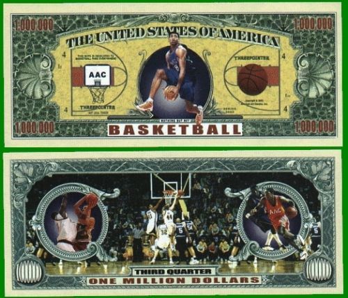 50 Factory Fresh Basketball Million Dollar Bills  
