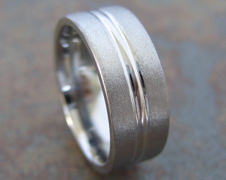 Custom Made Stainless Steel Wedding Rings Bands Mens  