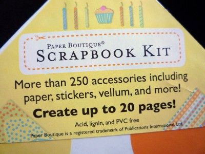 8x8 DELUXE Scrapbook KIT ~CELEBRATE~BIRTHDAY 250 PCS.  