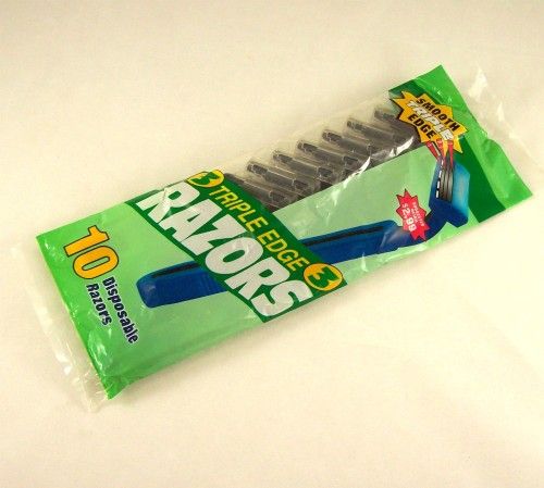 10 Pieces Smooth Triple Blade Disposable Razors New  