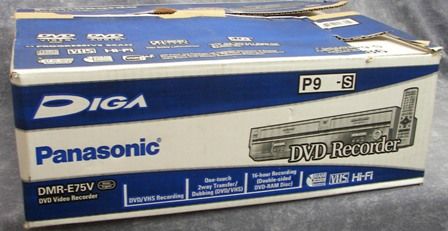 Panasonic DMR E75V Dual Deck Video Recorder VHS / DVD ~ Tuner VCR DVD 