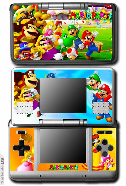 Mario Party Luigi Peach SKIN STICKER for NINTENDO DS  