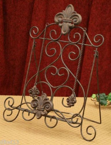 Tuscan Fleur de lis Cookbook Stand Holder Easel Drake Design  