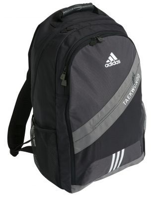 NEW ADIDAS SPORTS BLACK TAEKWONDO LOGO ESSENTIALS BACK PACK BAG  