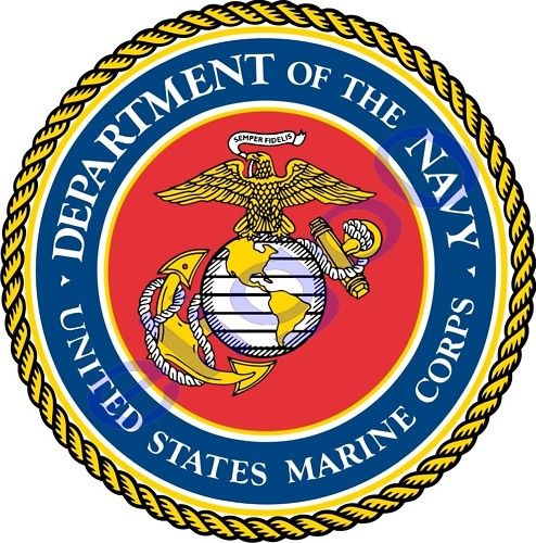 1x sticker Marine Corps Seal USMC logo decal vinyl  