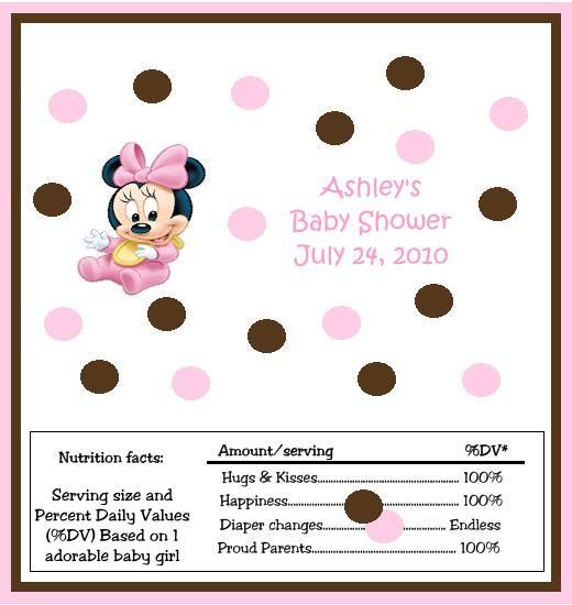 Baby Minnie Hershey (1.55 oz) Candy Bar Wrappers  