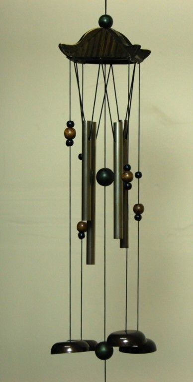 CHINESE BRASS PAGODA WIND CHIME Feng Shui Garden Asian  