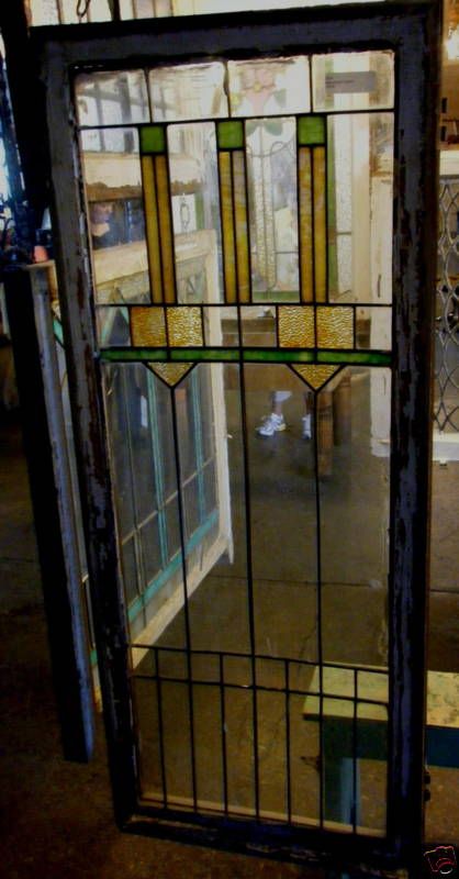 Arts&Crafts Stained Glass Casement Window c1910 #60301  