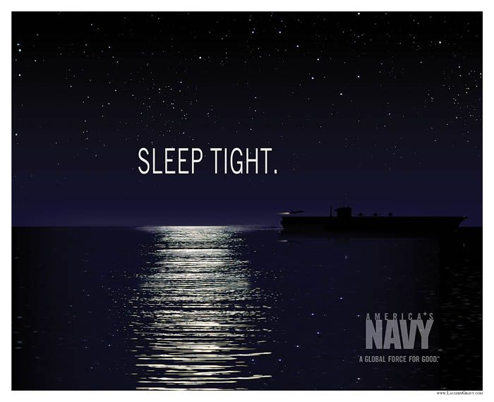 US Navy Sleep Tight Global Force For Good Poster  