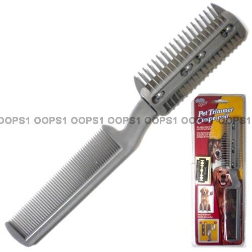 Pet Hair Trimmer Comb 2 Razor Cutting Cut for Dog Cat  