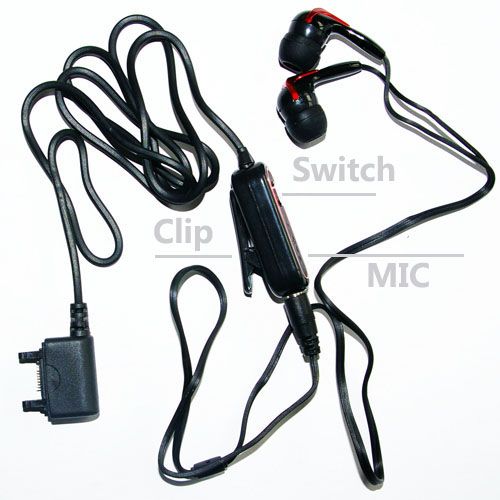 Red Handsfree Headset Earphone Fit Sony Ericsson W705 W707 W710C W710I 