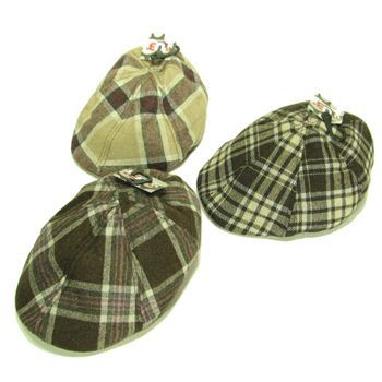   CLASSIC DUCK BILL 6 PANEL IVY PLAID DRIVER CABBY CABBIE GOLF HAT CAP