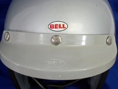 Vintage BELL SUPER MAGNUM MOTORCYCLE HELMET with VISOR Silver  