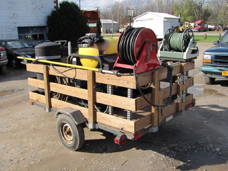 LANDA HOT WATER PRESSURE STEAM CLEAN WASHER PGHW5 3000 ON TRAILER REEL 