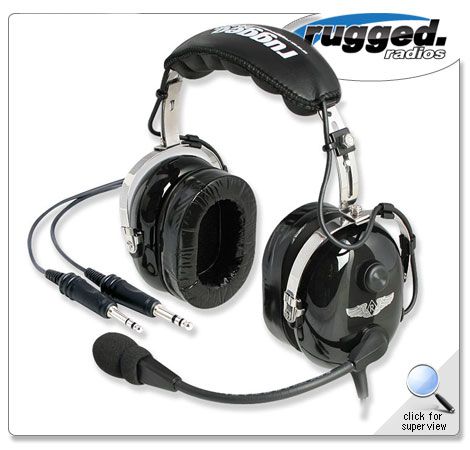 Rugged Air RA950 ANR Aviation Pilot Flight Headset  NEW  