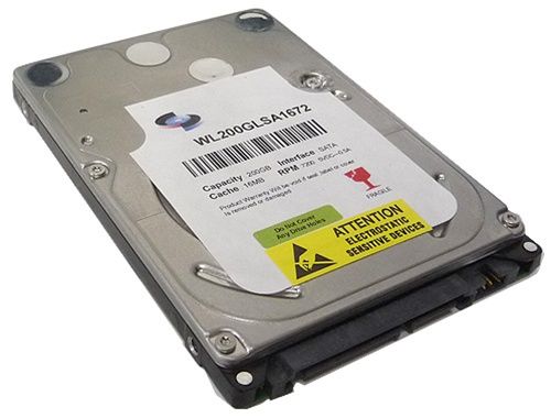   Label 200GB 8MB Cache 5400RPM SATA 2.5 Internal Notebook Hard Drive