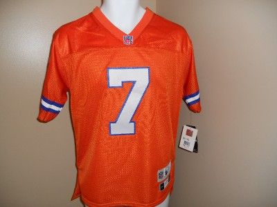 NEW JOHN ELWAY DENVER BRONCOS #7 YOUTH Large L 14 16 REEBOK SEWN 