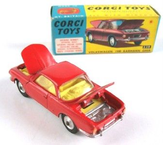 CORGI 239 VOLKSWAGEN 1500 KARMANN GHIA, RED, 1964, RARE  