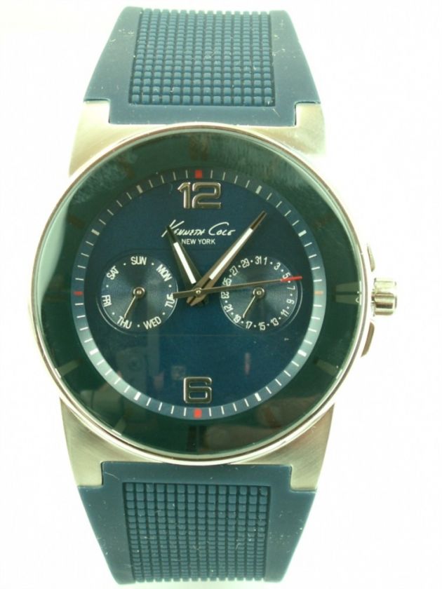   watches fenchurch kenneth cole kc1576 round blue multi dial blue strap