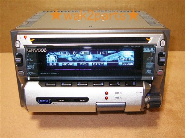 KENWOOD DPX 07MD CAR DOUBLE DIN CD MD  DSP EQ STEREO  