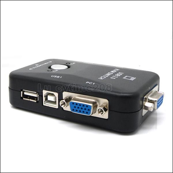 USB 2.0 KVM 2   PORT VGA Keyboard Mouse Switch Box ▲  