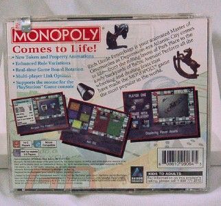 Monopoly (Sony PlayStation 1, 1998) PS1 PS2 PS3 Black Label New 