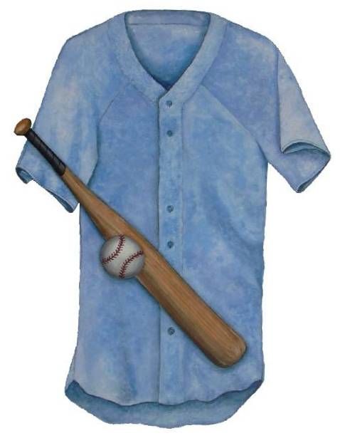 BASEBALL JERSEY handpainted wallpaper art mural, CUSTOM  