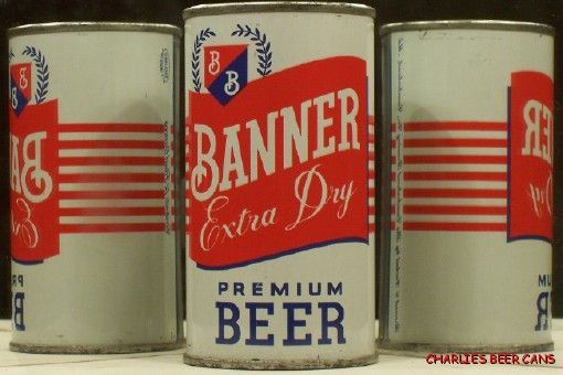 BANNER PREMIUM BEER OLD VINTAGE FLAT TOP CAN CUMBERLAND BREWING 